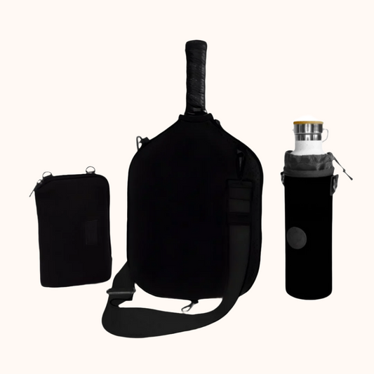 Pickleball Paddle Cover and Accessories Gift Set – Black