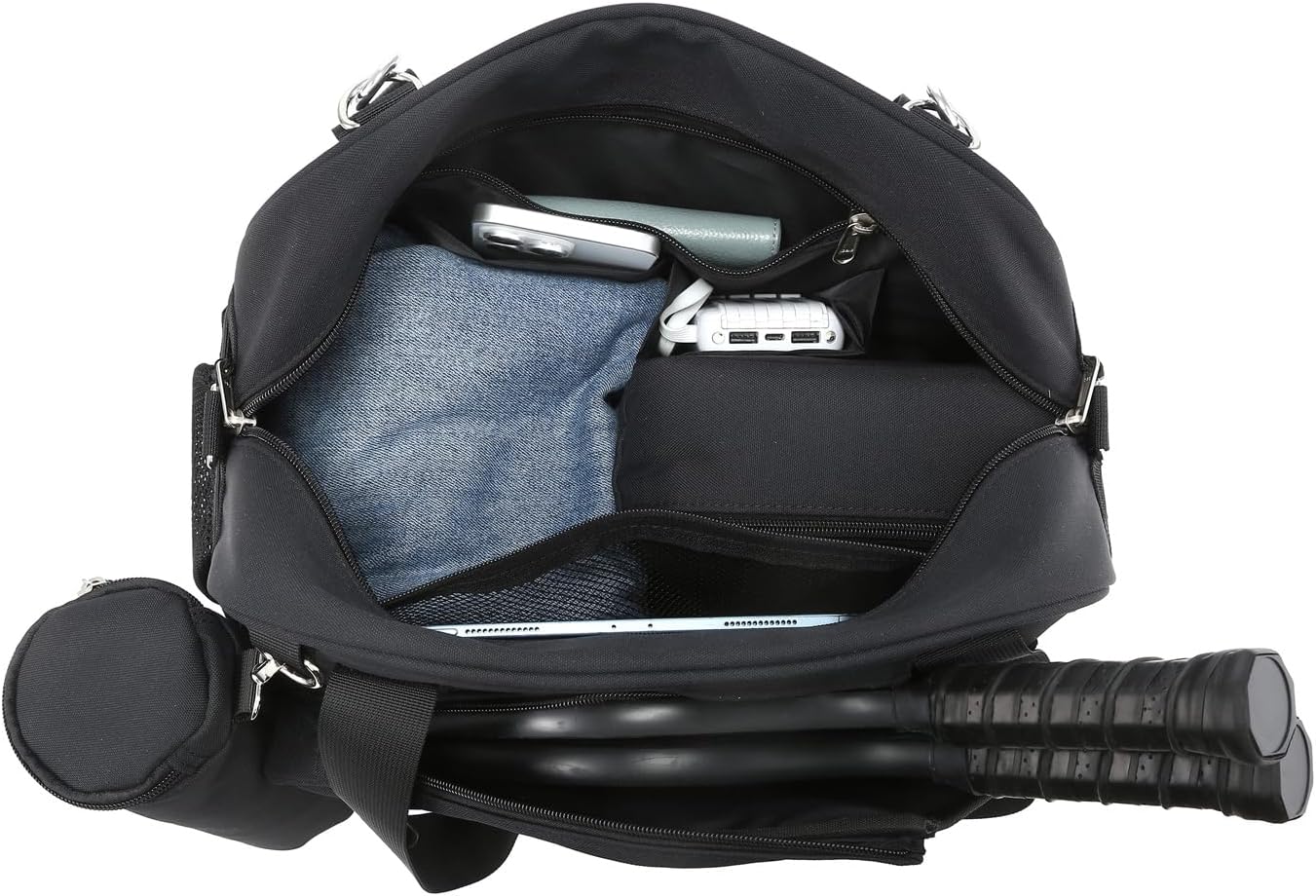 Crossbody Pickleball Bag 3-Piece Set - Waterproof Tote with Ice Bag & Ball Bag