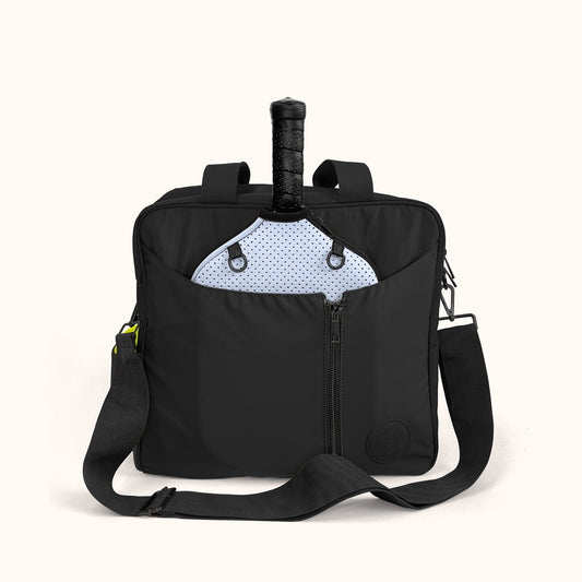 3-in-1 Pickleball Bag - Tote, Crossbody, Backpack | Black