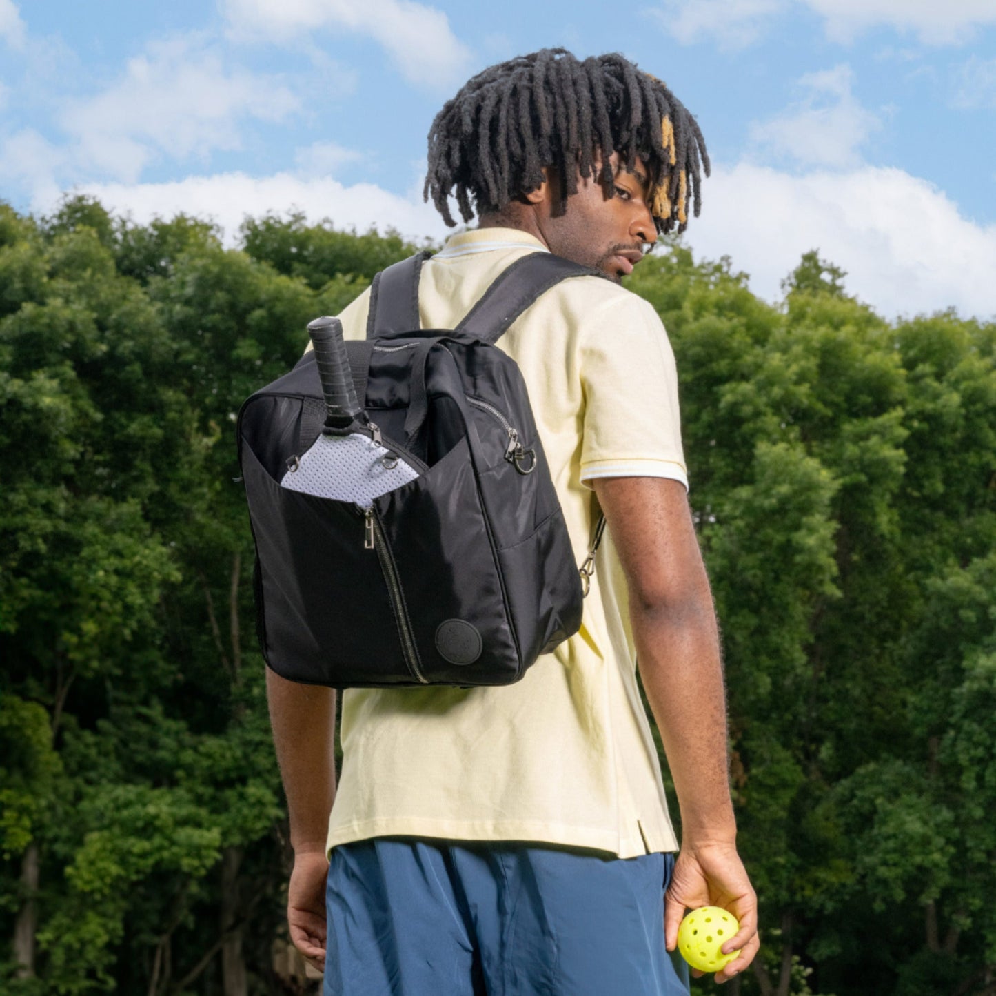 3-in-1 Pickleball Bag - Tote, Crossbody, Backpack | Black