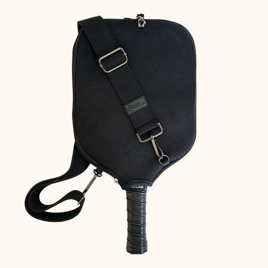 Crossbody Pickleball Paddle Cover - Black