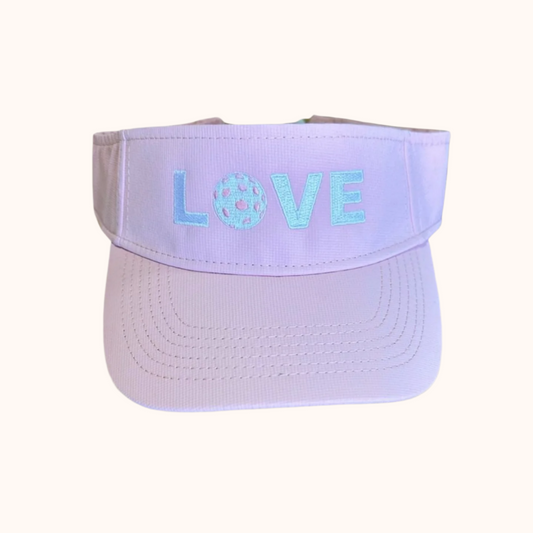 Visor with Pickleball Love Design - Pink