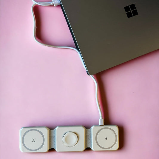 3-in-1 Charging Mat - Paddle Design White