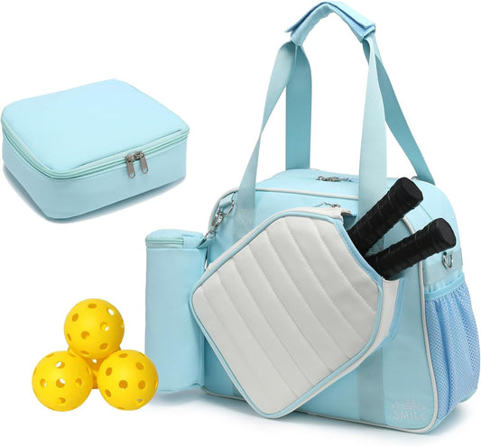 Crossbody Pickleball Bag 3-Piece Set - Waterproof Tote with Ice Bag & Ball Bag