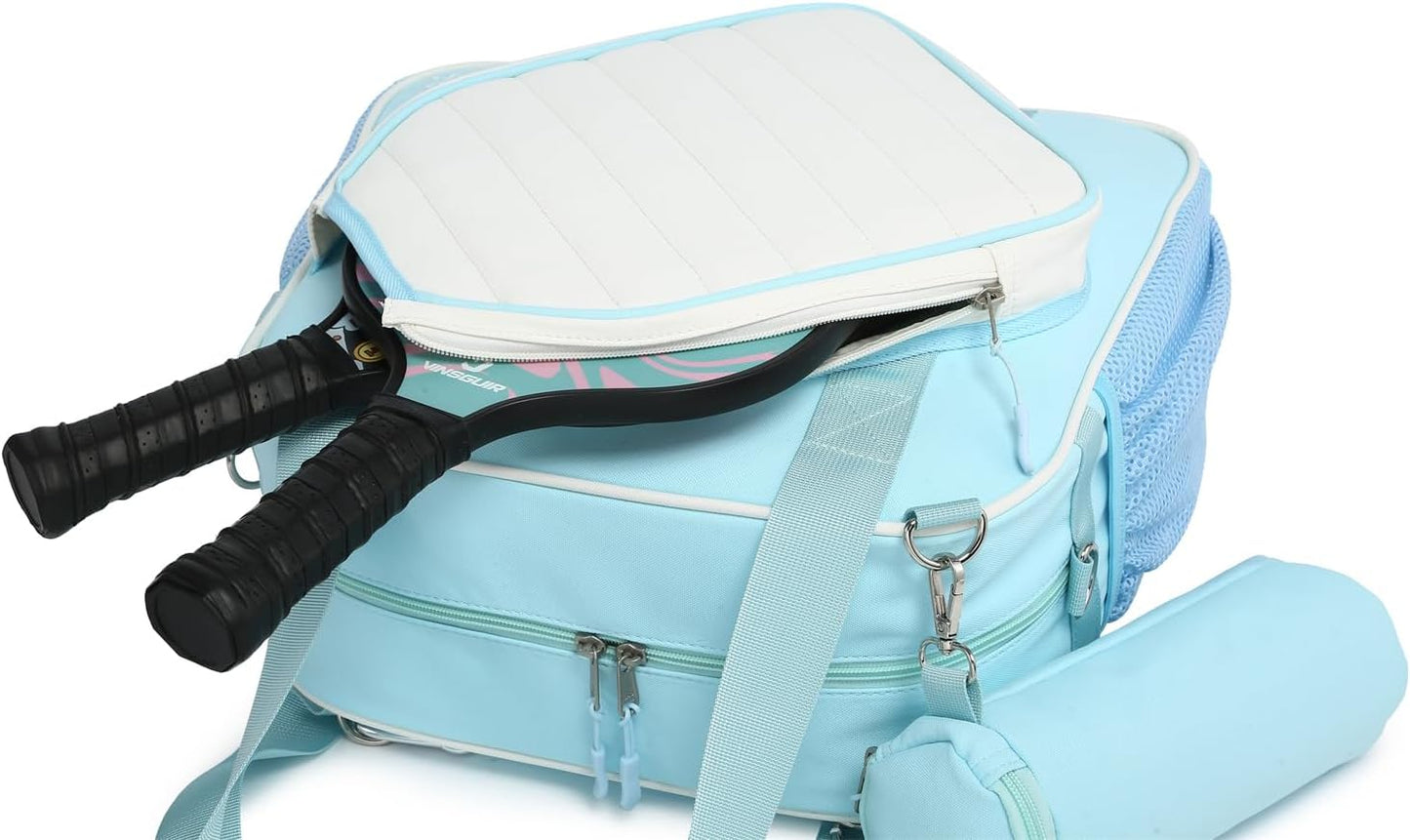 Crossbody Pickleball Bag 3-Piece Set - Waterproof Tote with Ice Bag & Ball Bag