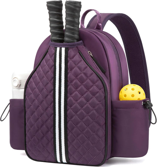 Quilted Pickleball Crossbody Bag with Wet Compartment