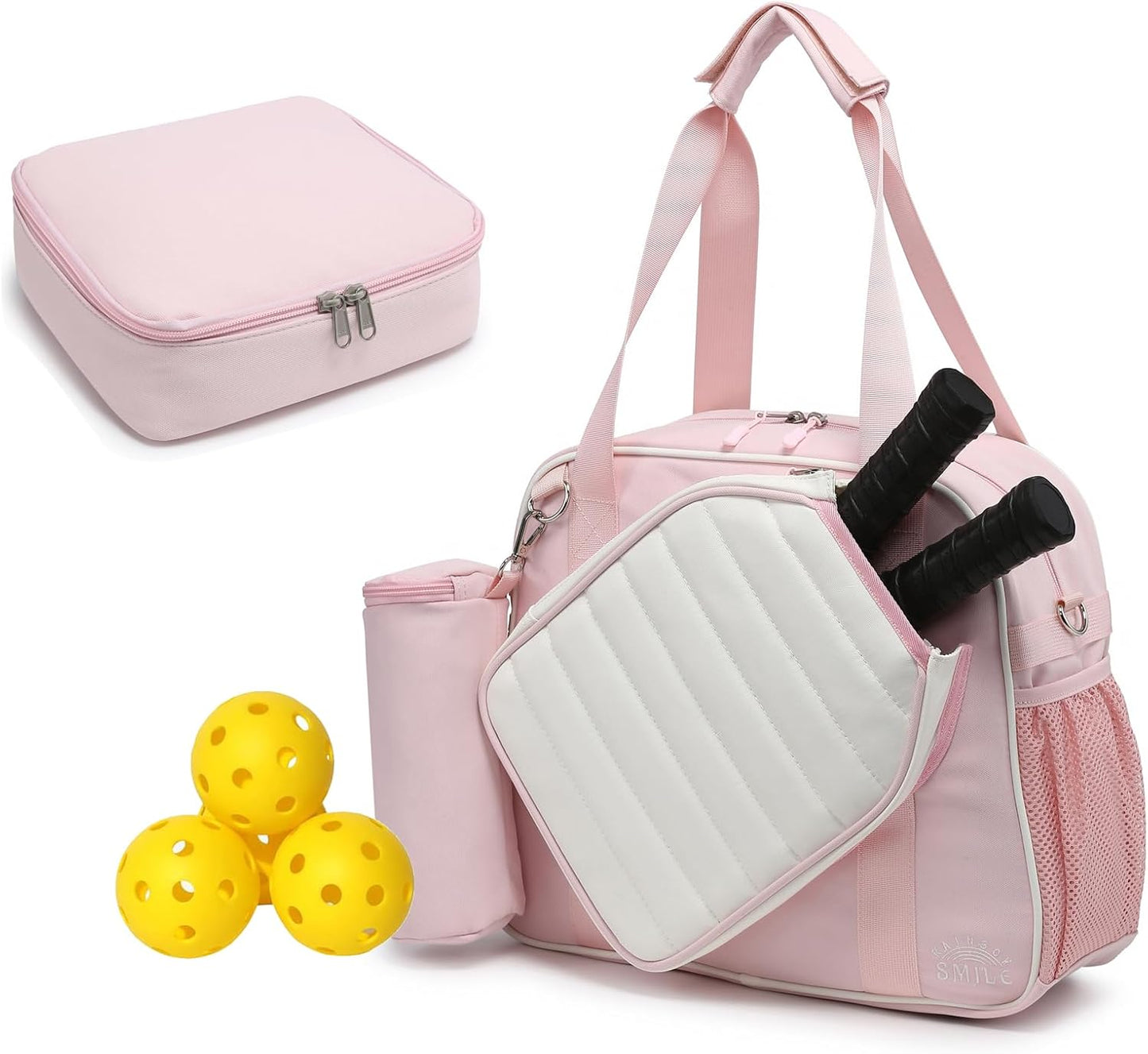 Crossbody Pickleball Bag 3-Piece Set - Waterproof Tote with Ice Bag & Ball Bag