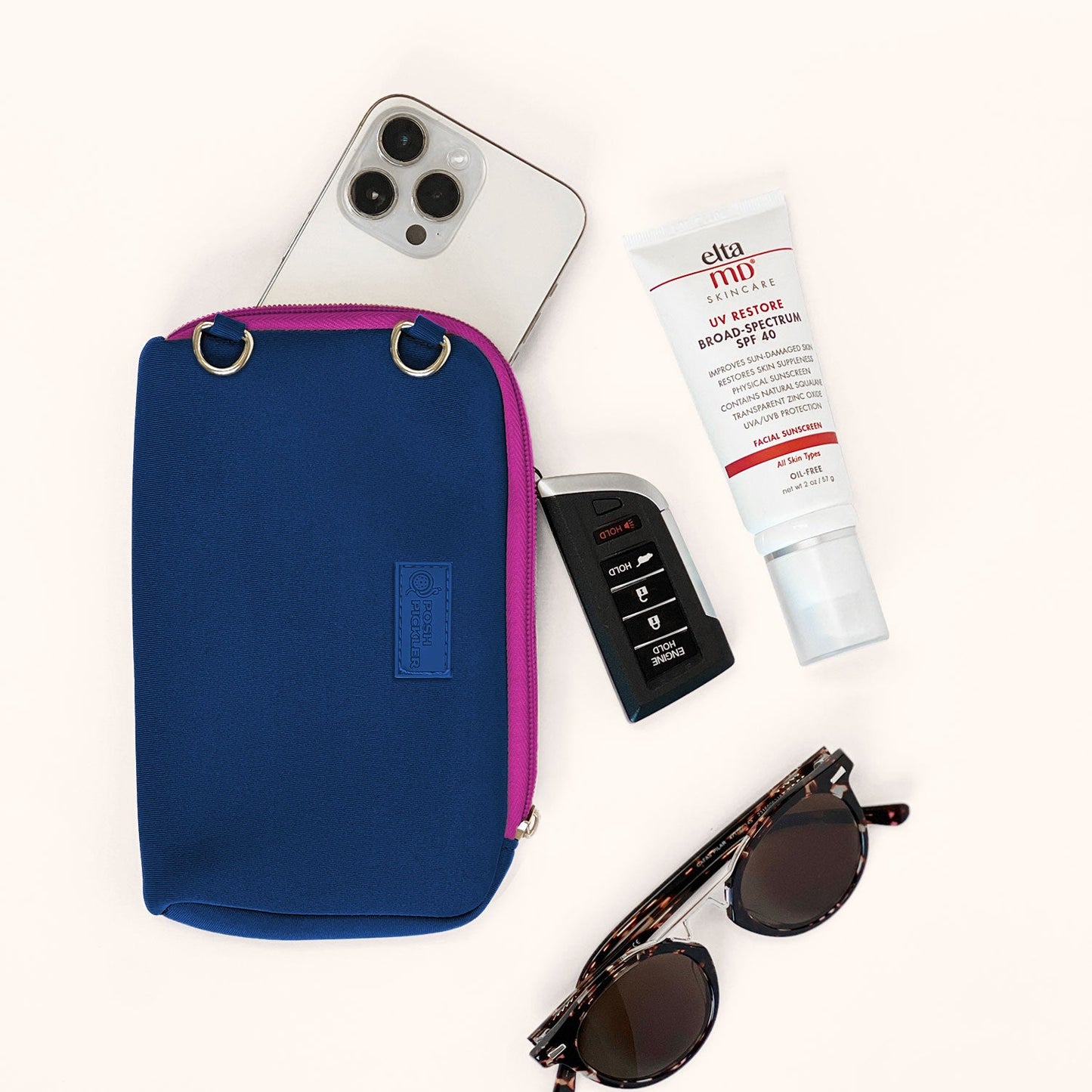 Pickleball Paddle Cover and Accessories Gift Set - Navy
