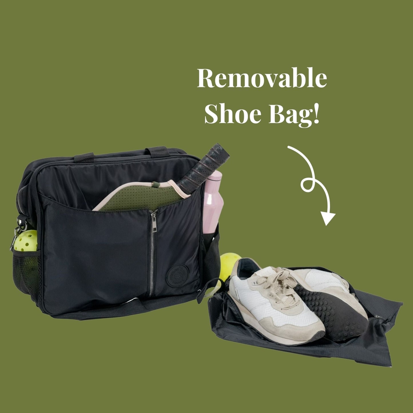 3-in-1 Pickleball Bag –Tote, Crossbody