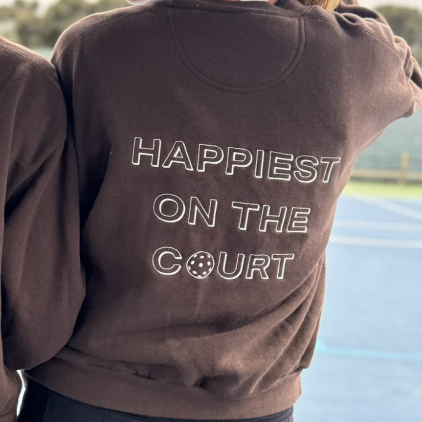 Pickleball Sweatshirt - Happiest on the Court