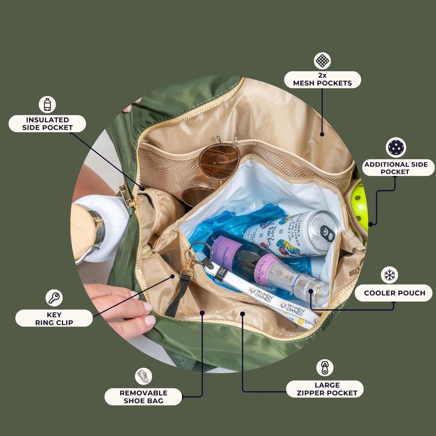 3-in-1 Pickleball Bag – Tote, Crossbody