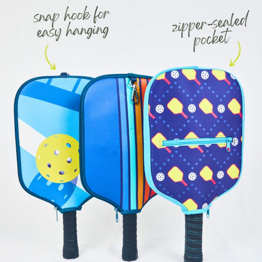 Pickleball Paddle Cover with Storage - Shadow Court